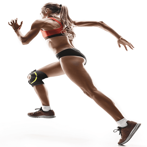 women running with nuactive knee